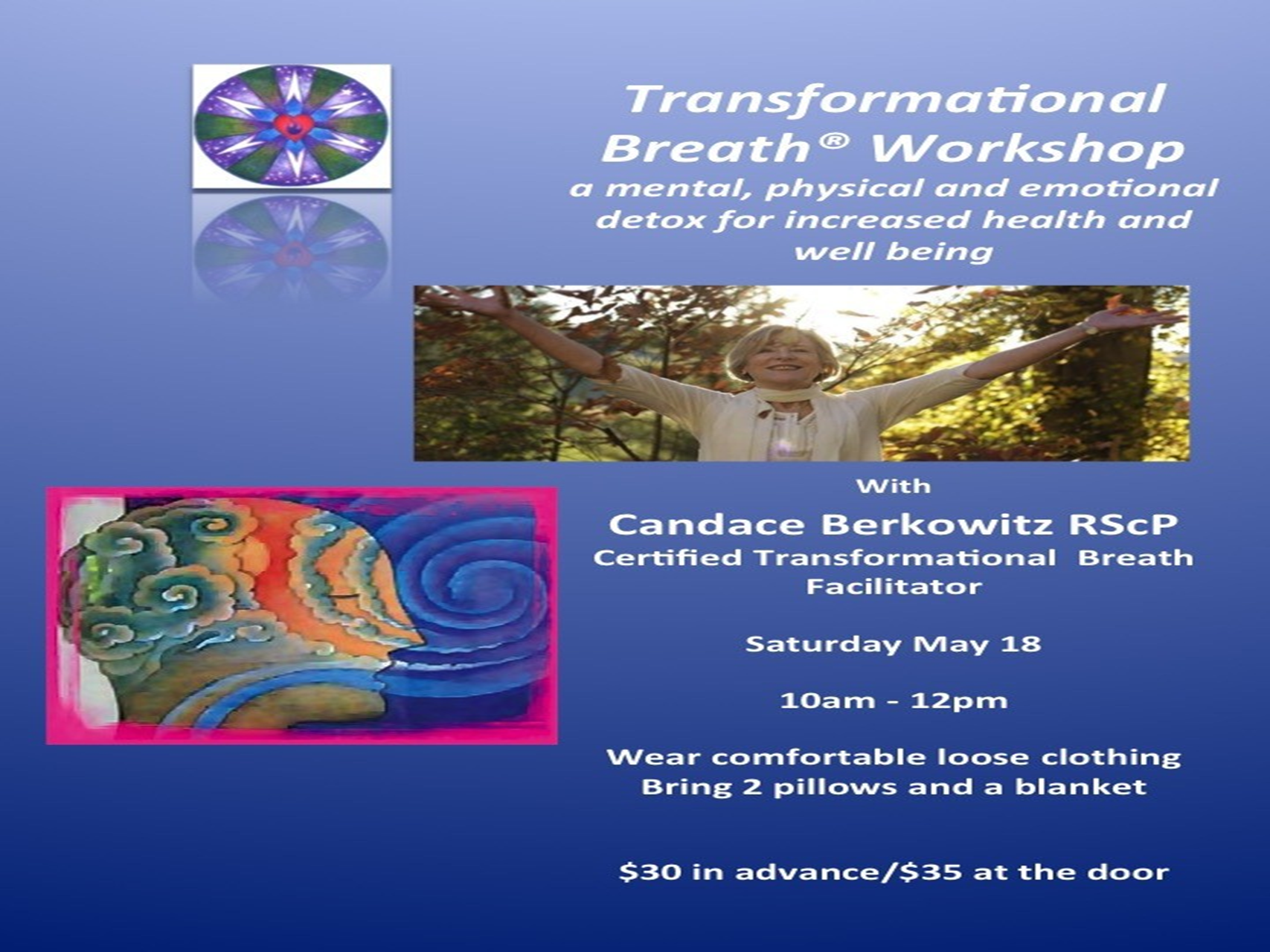 Transitional Breathwork Workshop Flyer Announcement Version - Center