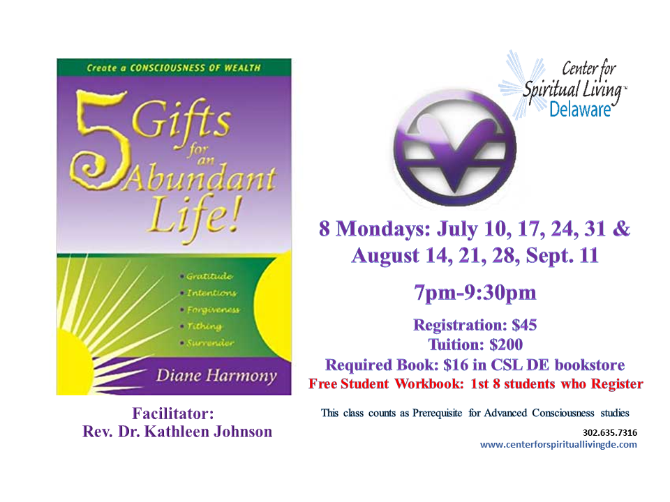 Class Registration 5 Ts For An Abundant Life Center For Spiritual Living Delaware