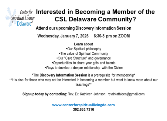 Discovery Class Flyer for Jan 2026