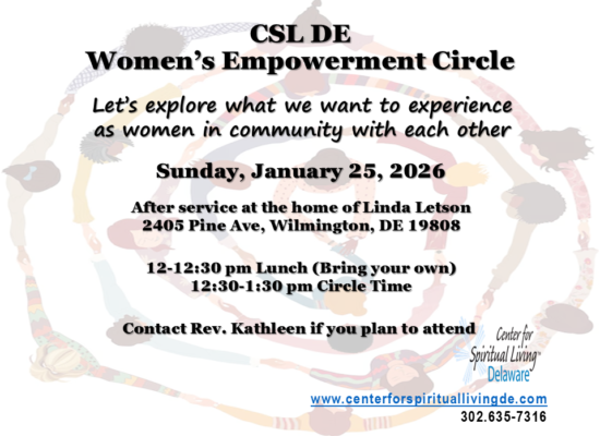 Women's Empowerment Circle Flyer - Jan Mtg